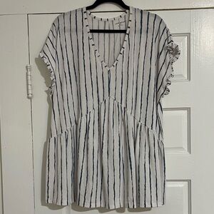 Lane Bryant VNeck Striped Top